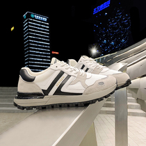 Argan Shoes Mens Summer Anti-Suede Breathable 2022 New Couple Shoes Casual 100 Lapped Thick Bottom Old Daddy Shoes and Boomers