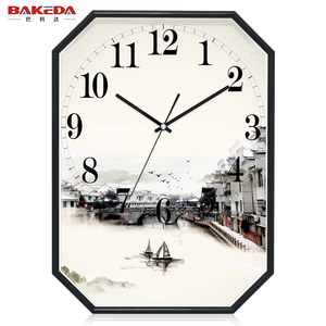 新中式挂钟静音简约时钟