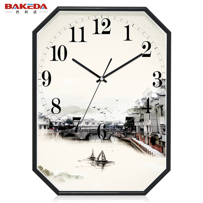 【巴科达】静音简约新中式挂钟