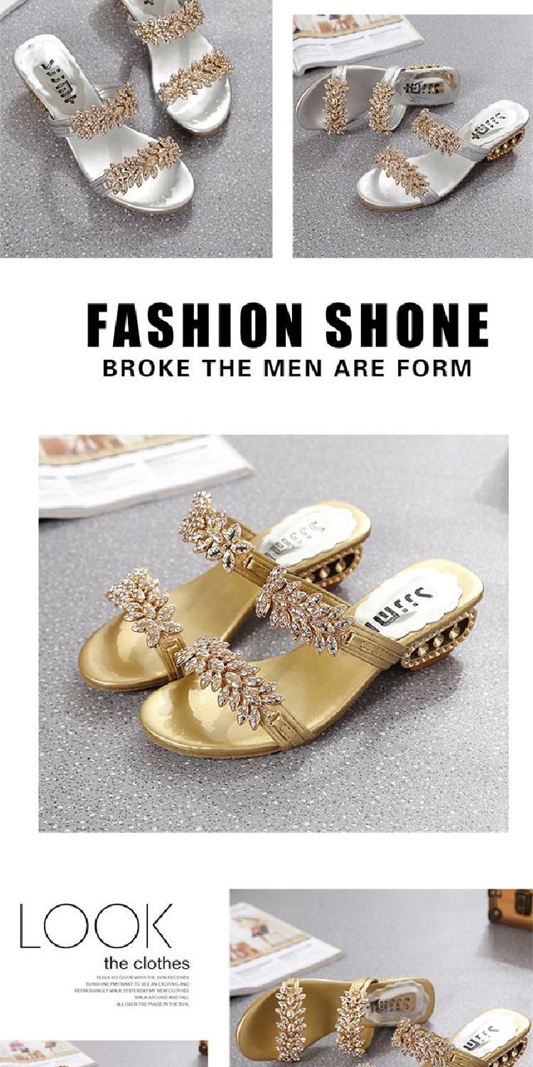 Dép mới 2019 dép nữ mùa hè đi biển sandal và dép nữ thời trang với một đôi dép rhinestone kéo - Dép dép sandal nữ đi học