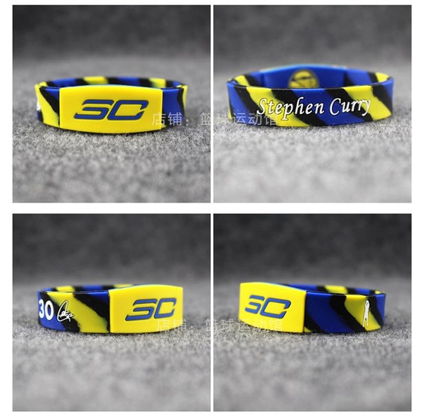 New Curry James Kobe Phiên bản truyền cảm hứng Vòng đeo tay bóng rổ Silicone dạ quang thể thao hai mặt 	quần áo bóng rổ nam có tay