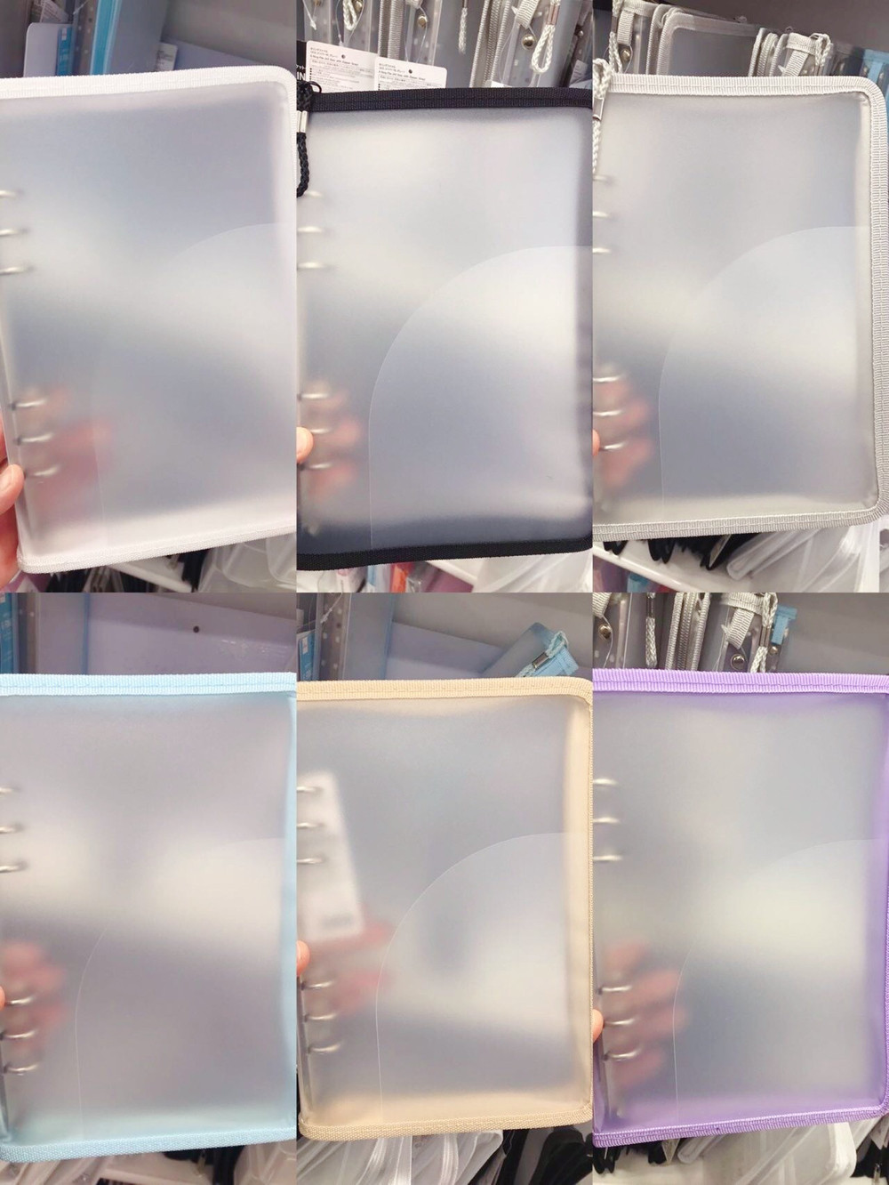 Japanese sourced daiso a5 six-ring semi-transparent zipper binder album - the ultimate organizer's best friend! Japanese sourced daiso a5 six-ring semi-transparent zipper binder album - the ultimate organizer's best friend!
