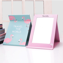Cartoon Student Dormitory Lovely Mirror Desktop Princess Dressing Mirror Large Folding Makeup Mirror Portable Mirror
