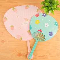  Cute large fan hand-cranked fan flapping fan cool fan summer hand-held fan fan Pu fan