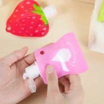  Portable shampoo bottle Travel hand sanitizer Shower gel bottle Fruit shape soft packaging Lotion sub-packaging bottle
