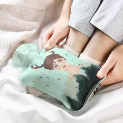 Printed hot water bag water water bottle mini portable water warm hand bag cute hot water bag