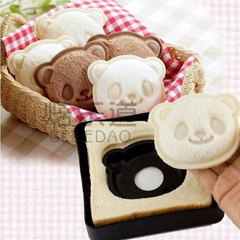 arrest Panda sandwich mold Children's cartoon breakfast toast bread edge banding stamper Bento maker