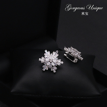 228 mini three-dimensional crystal snowflake Pin Pin Pin Pin neckline accessories