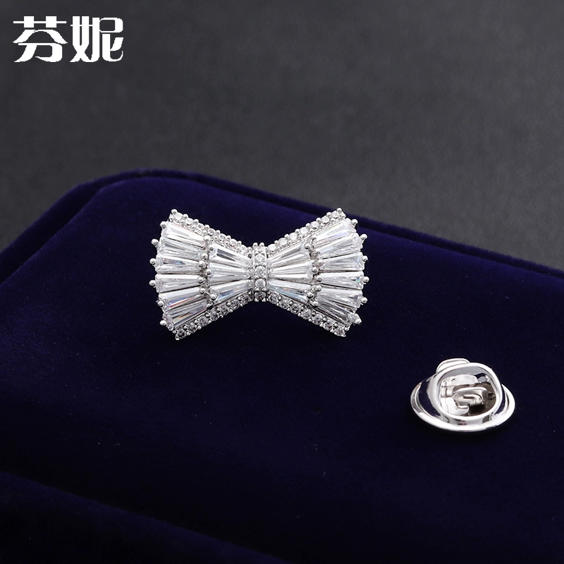 Băng đô zircon cardigan cổ chữ V chống lóa ghim khóa cố định Nhật Bản và Hàn Quốc trâm cài mini nữ ghim cài cổ áo - Trâm cài