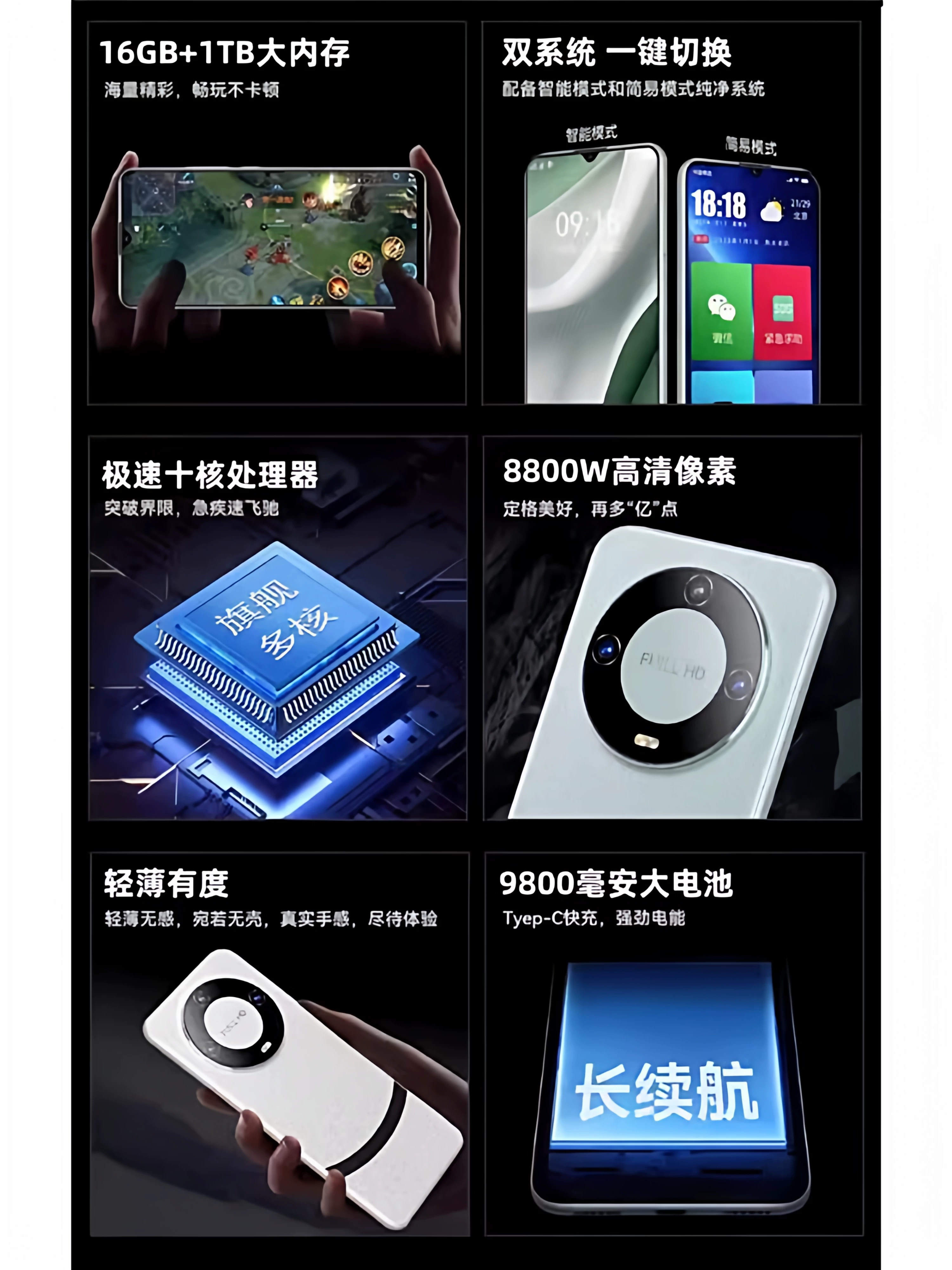 Большой игровой смартфон для учащихся, официальный флагманский магазин, 16 ГБ