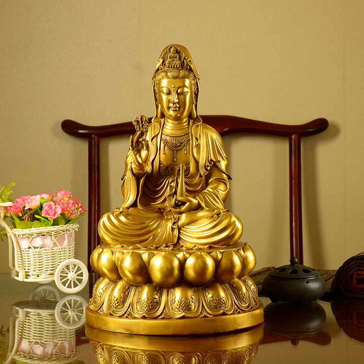 Pure copper audio bodhisattva statue of Bodhisattva's home copper image of the South China Sea self-sufficiency of the Bodhisattva