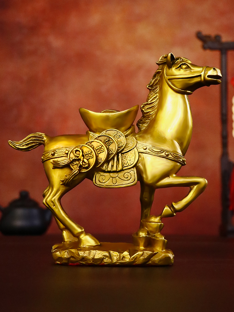 Pure copper horse swing immediately with money and immediately win immediately before the monkey immediately yuan bao gift