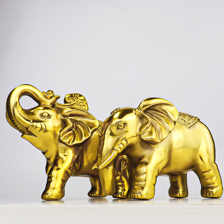 Pure copper is auspicious to absorb water elephant, rich copper object to the fu household process gift