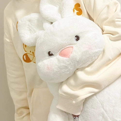 Милая подушка, плюшевый кролик, игрушка, тряпичная кукла для сна, белый кролик, подарок на день рождения