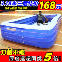 Childrens inflatable swimming pool family with adult oversized thickening bathing pool summer children playing water bathtub