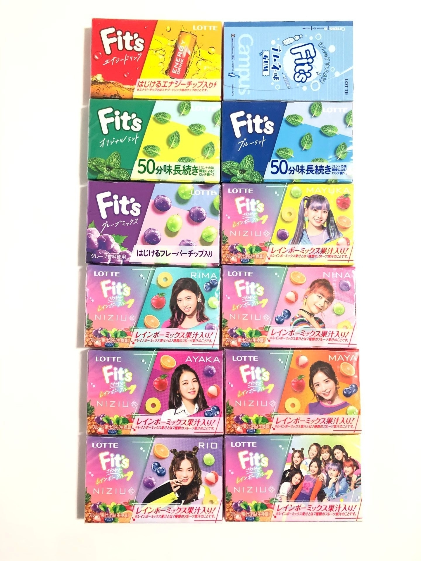 Spot Japanese LOTTE Fits LINK super delicious fruit unlimited mint chewing gum multi-flavor