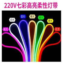 led flexible neon light with outdoor waterproof Engineering light bar highlight colorful modeling Line light 220V color changing hose