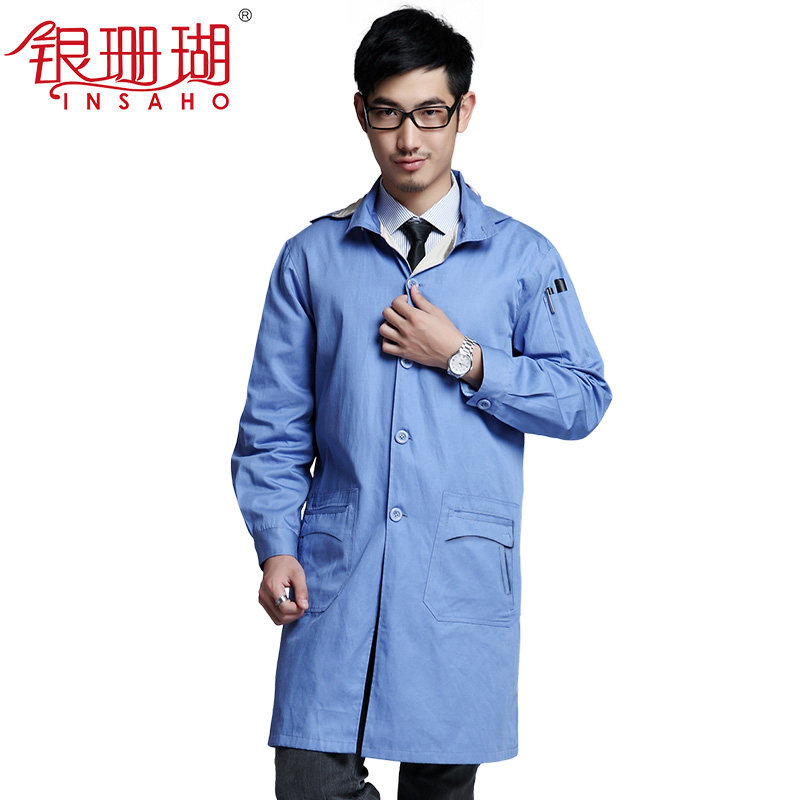 Silver coral double layer reinforced radiation-proof coat Silver fiber radiation-proof overalls hooded unisex SHD004