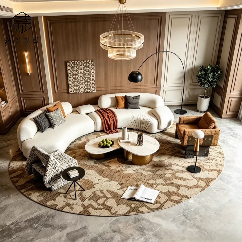 Beauty Salon, Guesthouse Reception, Curved Sofa, Hotel Lobby, Leisure Sofa, Sales Office, Club, Negotiation Booth