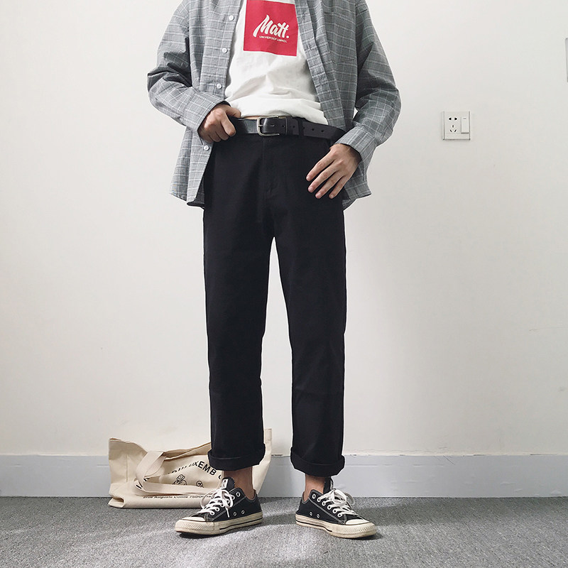 Ins men's trousers are all-match but out of date and can be worn in four seasons. Loose and wide-leg trousers. Men and women with the same style of casual trousers trousers