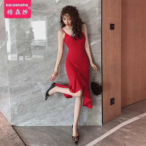 Летнее вечернее платье, сексуальная юбка, бюстгальтер-топ, эффект подтяжки, крой «рыбий хвост», облегающий крой