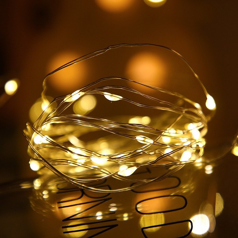 Small light string led copper wire mini lamp flower bouquet decoration birthday gift button battery atmosphere dress up creative