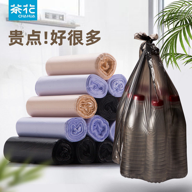 Tea flower thick garbage bag CUHK Point Breaking Garbage Bag ENVIRONMENTALLY FRIENDLY KITCHEN GARBAGE BAG MAKEUP ROOM HOME BAG