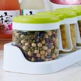 茶花 Кухонный стеклянный приправа для приправы приправы масляной кастрюля для приправы приправы приправы приправы стеклянный соляный бак