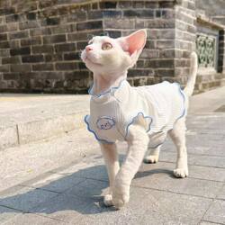 German Cat Clothes Summer Breathable Thin Anti-Hair Autumn Hair-Free Cat Yugui Dog Small Elastic Vest Cat Clothes