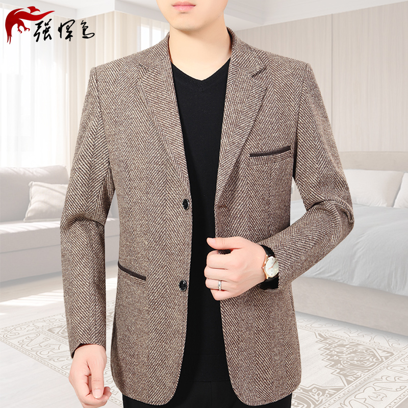 Casual suits, men's suits, middle-aged men's jackets, father's suits, single suits, 2019 new spring and autumn Korean tops