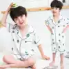 Children's pajamas summer thin boys ' home clothes Children's summer clothing 2021 new foreign school short-sleeved suit air conditioning clothes