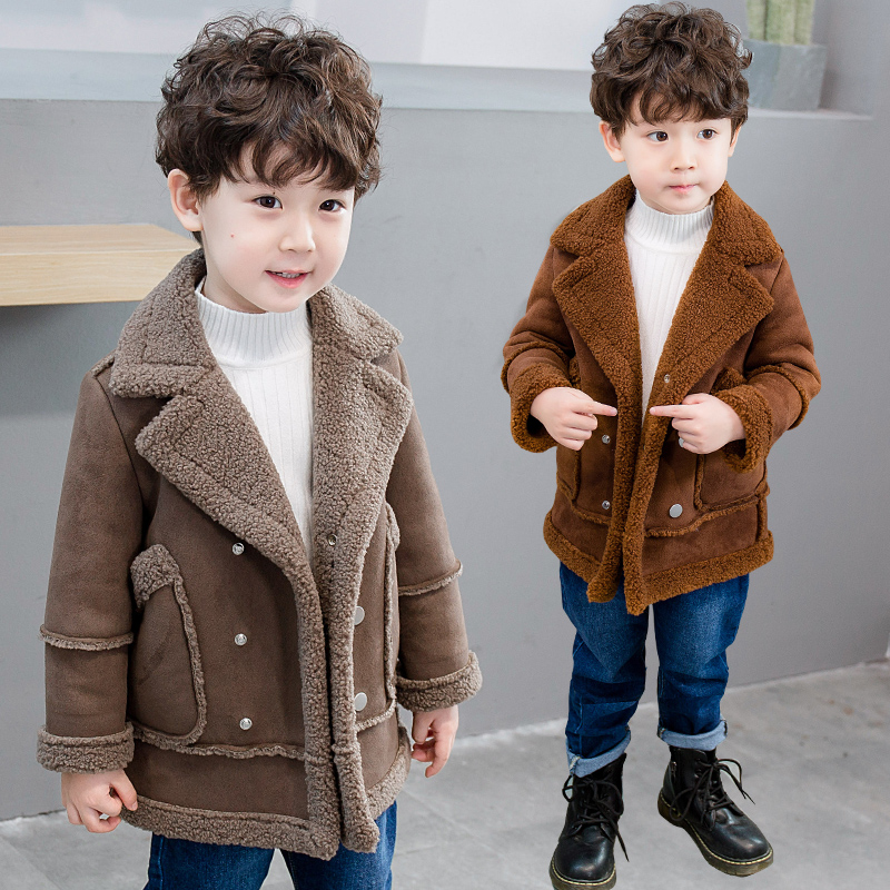 (Clearance) Children's Clothes Boys' Foreign Style Coat Winter Clothes Children's Autumn and Winter Wool Coat