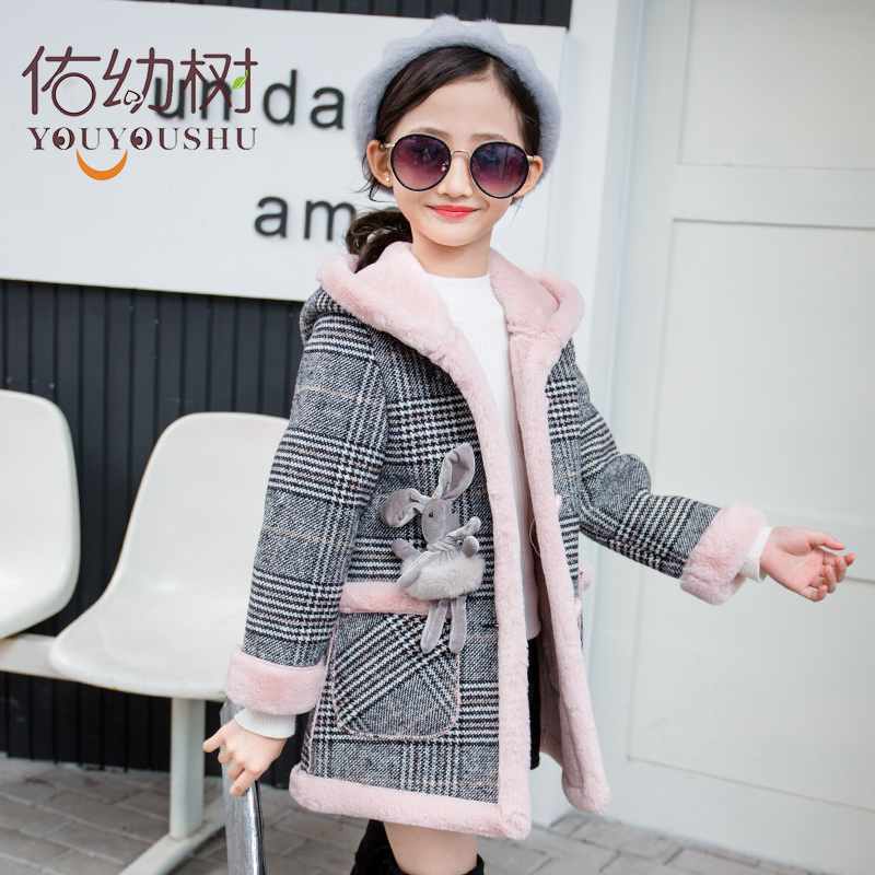 Children's clothing Girls plus suede Sub-big clothes CUHK Fur Coats Foreign Pie Winter Dress 2019 Autumn Winter New Child Tide