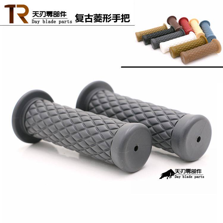 Biltwell re-engraved export diamond-shaped motorcycle retro modified handle rubber sleeve faucet 22mm dedicated