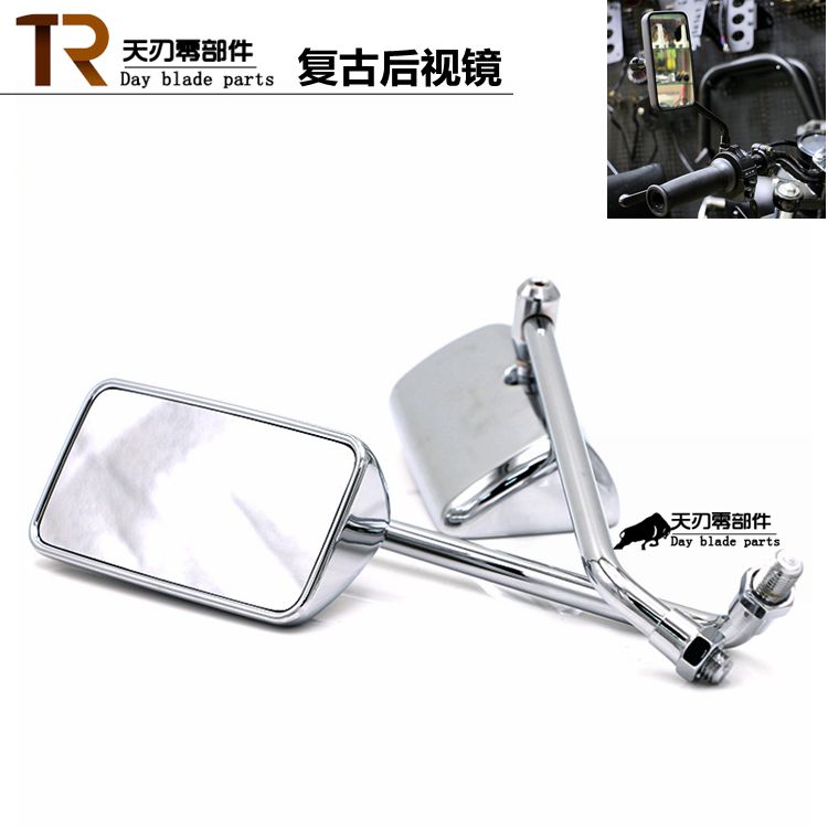 Gương chiếu hậu xe máy Retro sửa đổi gương chiếu hậu xe máy Gương chiếu hậu sửa đổi phổ biến 10 mm8mm chất lượng cao gương kiểu xe máy