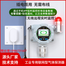 Stationary wireless IoT combustible gas detector ammonia gas detector SMS informs remote alarm control