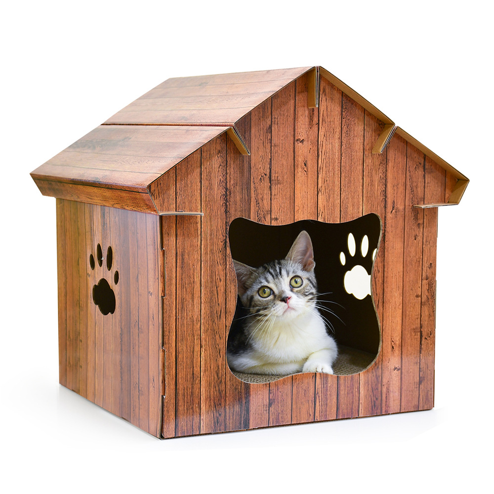 Ideal country cool DIY house PET supplies Claw grinder Corrugated box Cat nest Cat house Cat scratching board Cat toy