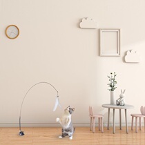 Ut country pet self-hi long pole cat stick extended elastic steel screw lazy gospel sucker cat stick toy