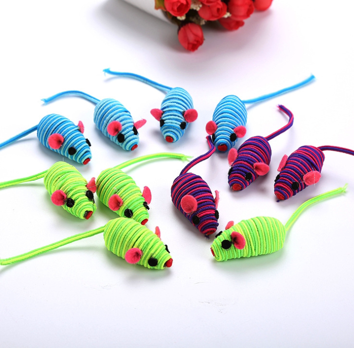 Ideal country cat toy leather gluten small rat can pull and contain sand and sound self-hi vocal pet toy 5 only clothes