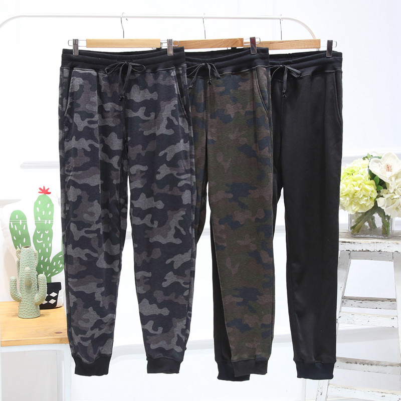 Camouflage Pants Closure Plus Velvet Sweatpants Men's and Women's Casual Pants Loose Cigarette Pants Harlan Sweatpants Plus Velvet Pants Clearance