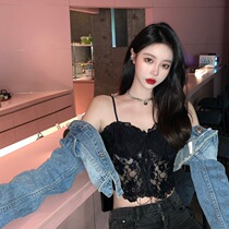 Cambus Vest Womens interior design sense niche wear 2021 New lace temperament Joker coat ins tide