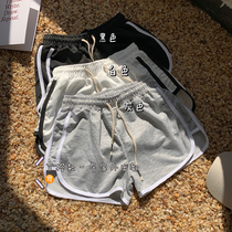 Bottom shorts Womens autumn and winter models wear Joker foreign family casual pants elastic high waist sweatpants student hot pants