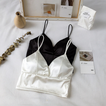 Sexual beauty back sling Net red explosion chest underwear bottoming small vest female outer wear with chest pad anti-light bra