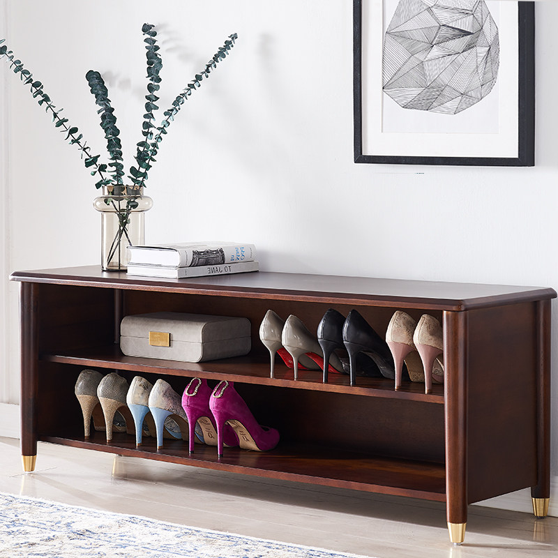 All solid wood shoe changing stool home door can sit on the shoe stool entrance Nordic stool modern minimalist shoe cabinet test shoe rack