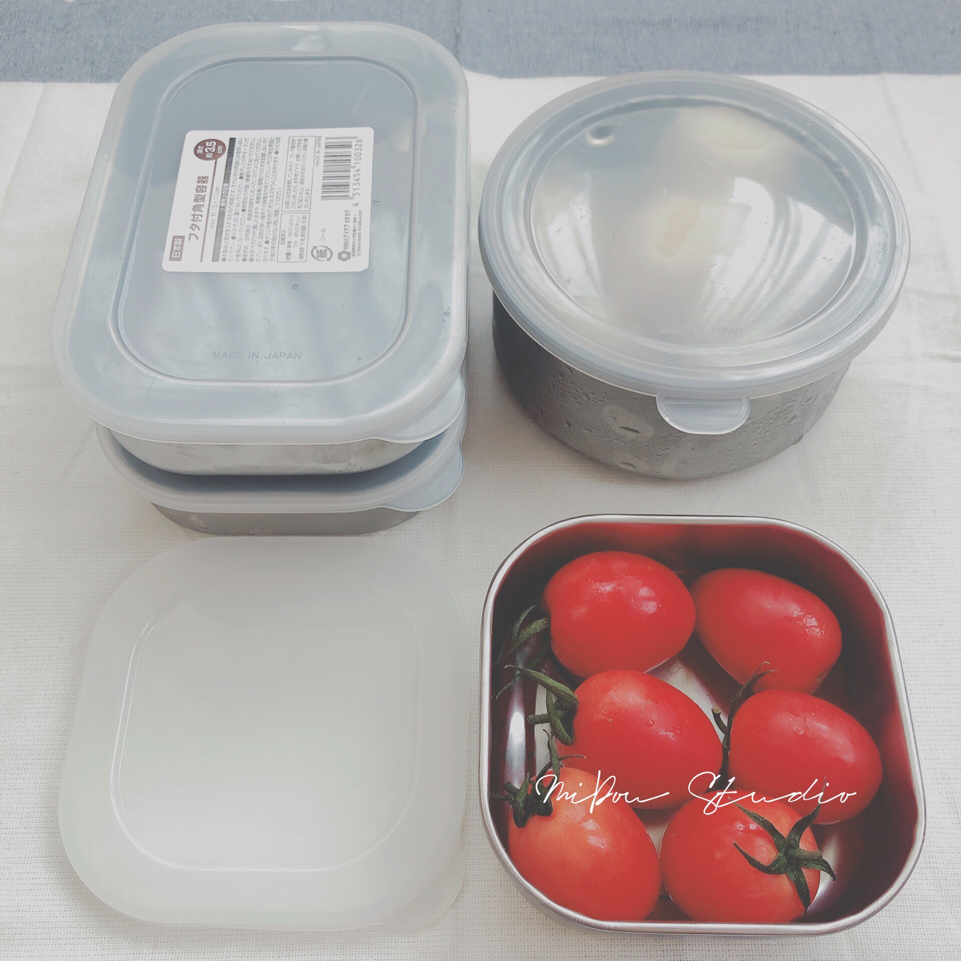 Spot Japan Made Stainless Steel Crisper Box Lunch Box Lunch Box Fridge Containing Box Fruit Salad Box