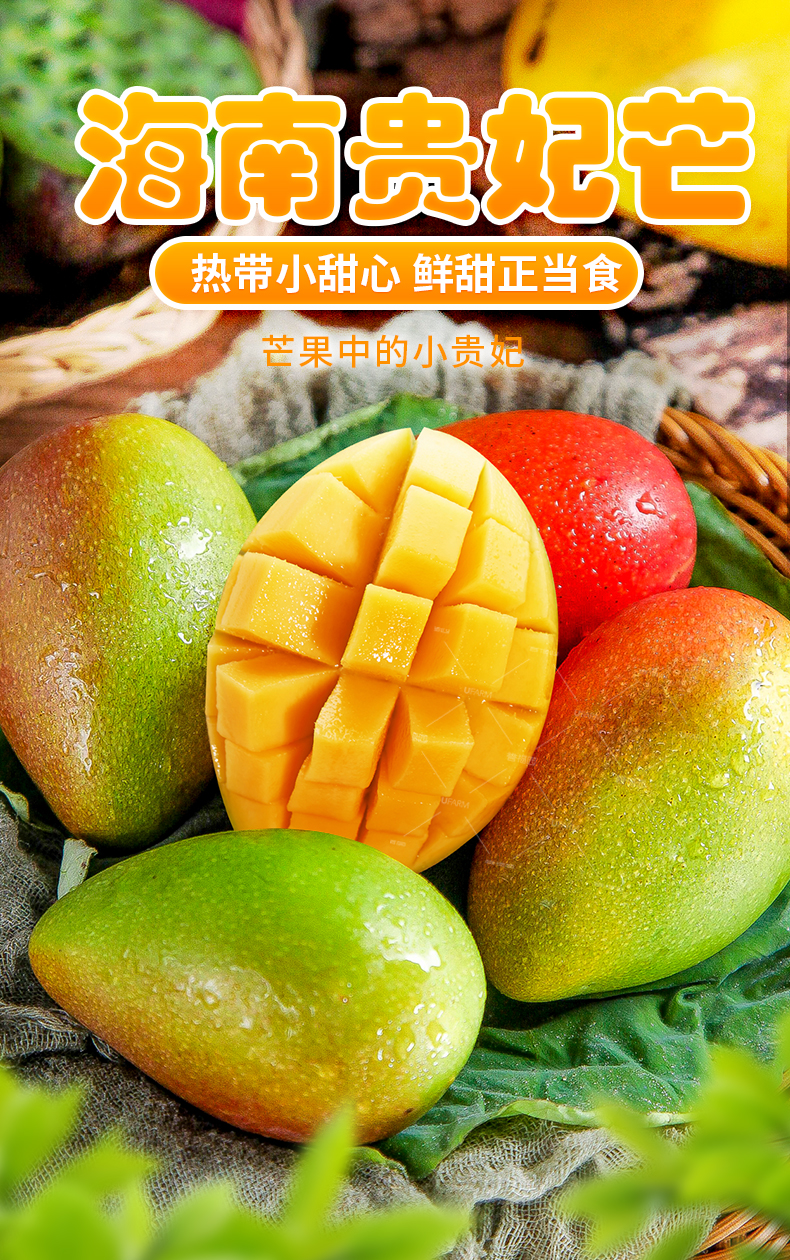誉福园 海南贵妃芒果 9斤 150g~200g大果 天猫优惠券折后¥43.8包邮(¥58-15) 誉福园 海南贵妃芒果 9斤 150g~200g大果 天猫优惠券折后¥43.8包邮(¥58-15)