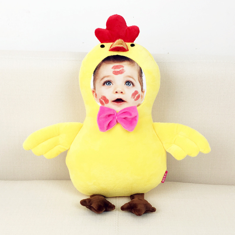 Custom cartoon mascot chicken real doll doll custom photo doll Christmas gift to girlfriend