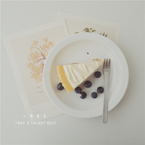 South Korean ondo Tongan Ins white Nordic Inform French style European-style ceramic disc Dinner Dish Salad Breakfast