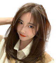 True hair pick piece no trace hair patch on both sides of the length pad hair root wig short hair female hair Silk Brown