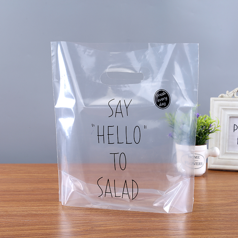 Light luxury transparent film bag bag bag bag dessert salad light food fruit fishing plastic handbag
